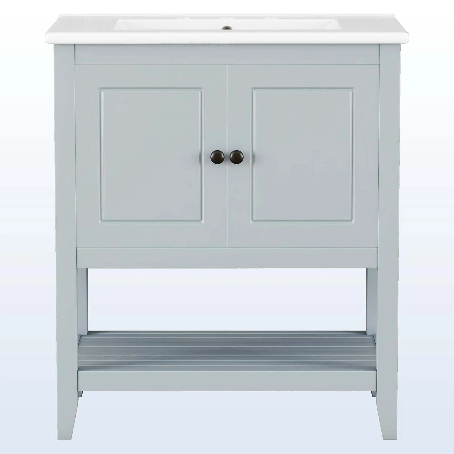 Wildon Home® Modern and Simple Bathroom Vanity with Open Style Shelf & Door Shelf | Wayfair | Wayfair North America