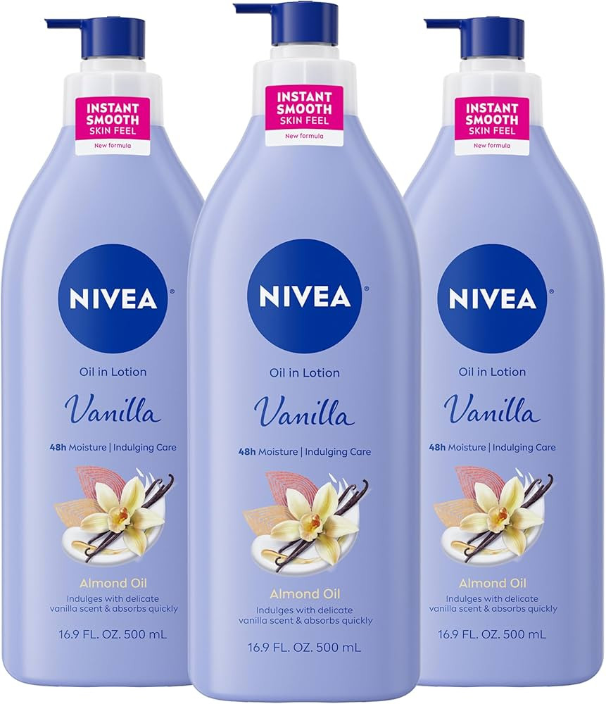 NIVEA Oil Infused Vanilla and Almond Oil Body Lotion for Women, Fast-Absorbing and Non-Greasy Van... | Amazon (US)