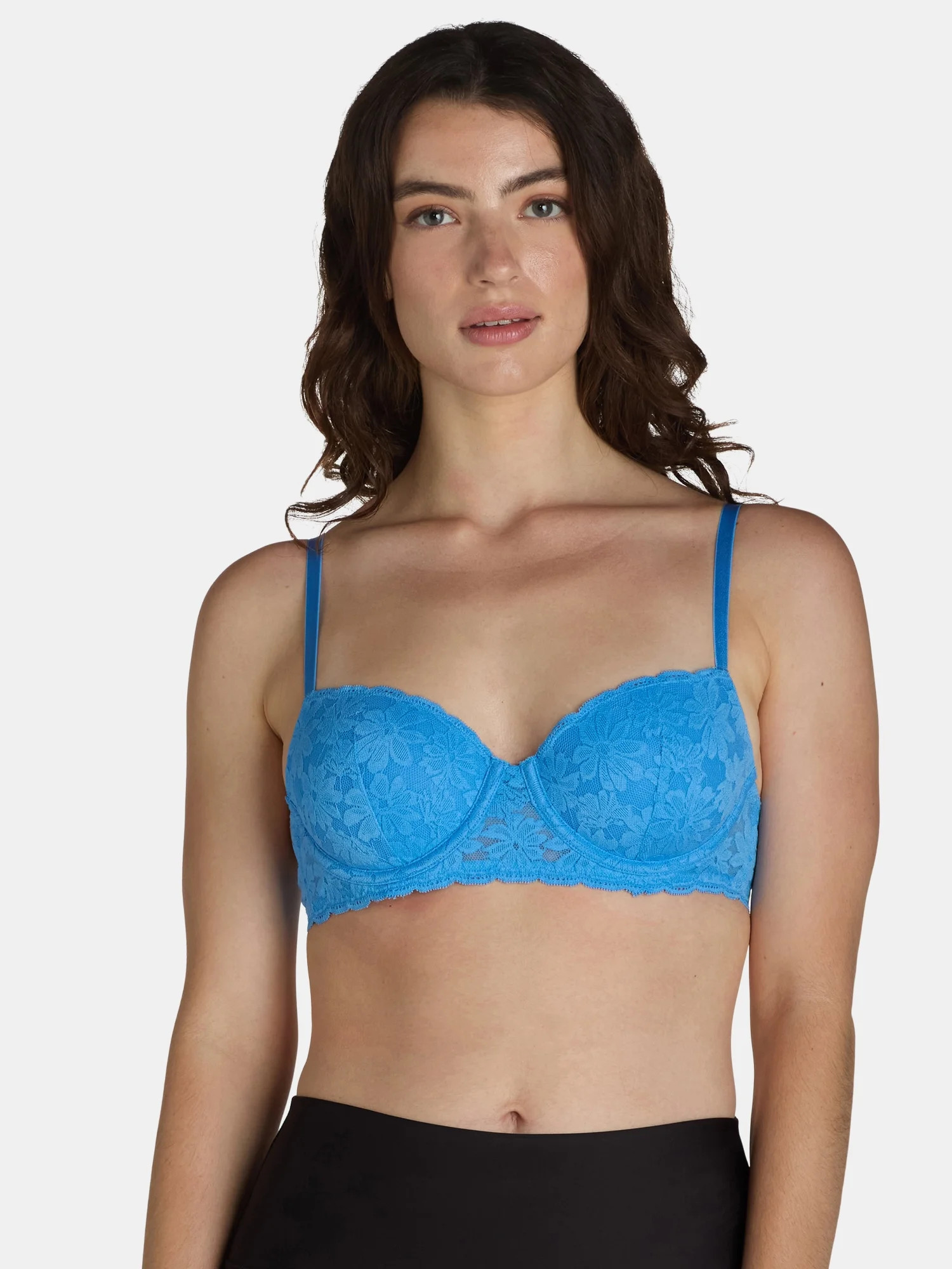 No Boundaries All Over Lace Balconette Bra with Sugarcup™, Sizes 34B-40DD | Walmart (US)