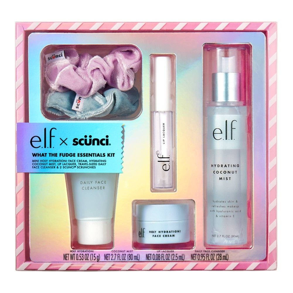 e.l.f. x Scünci Holiday What The Fudge Essentials Giftset - 6pc | Target