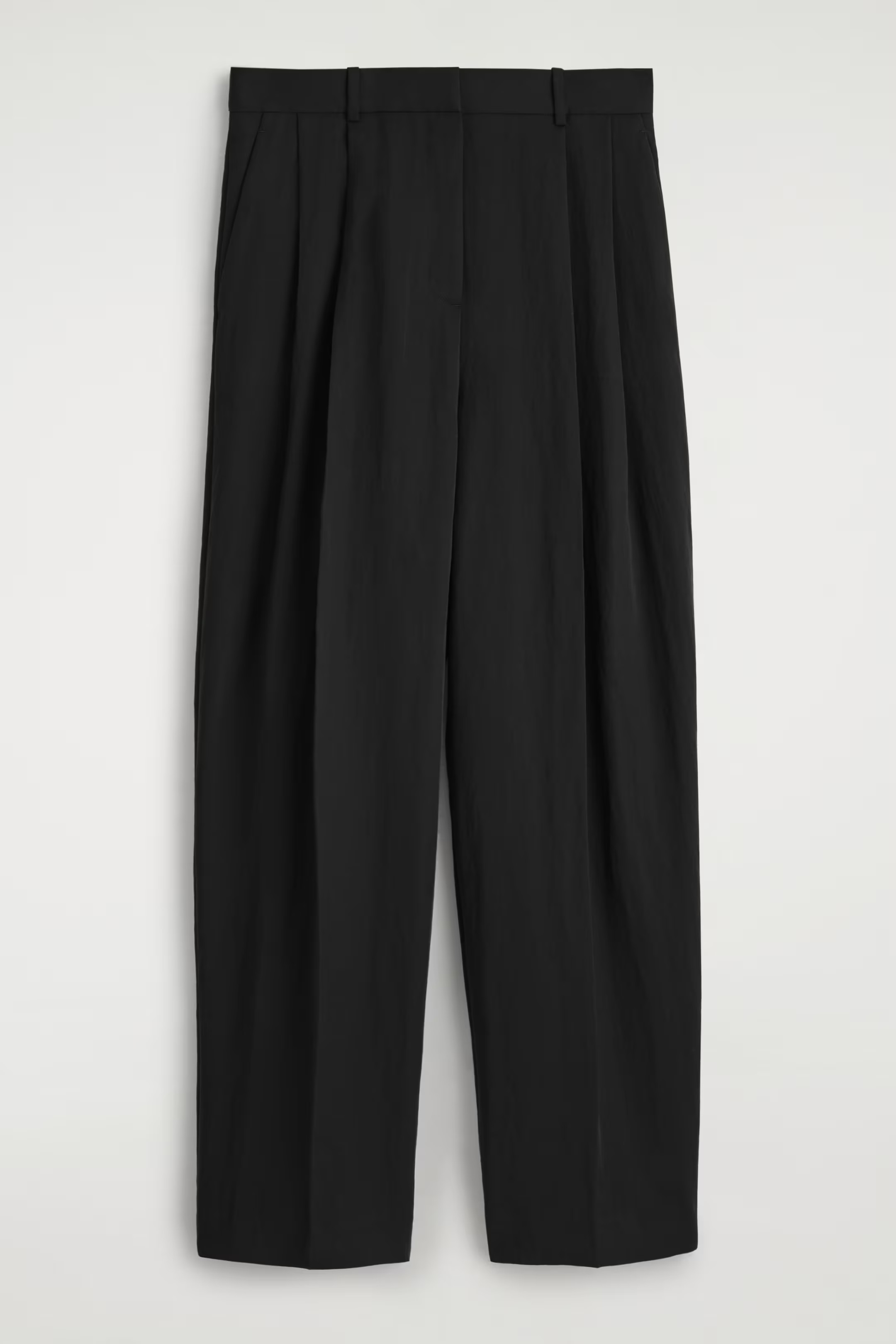 RELAXED FLUID WIDE-LEG TROUSERS - BLACK | COS GB | COS UK