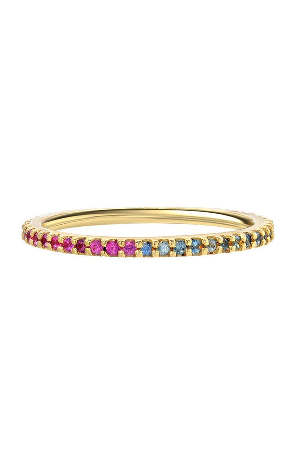 Eternity Split Birthstones Band | Zoe Lev Jewelry