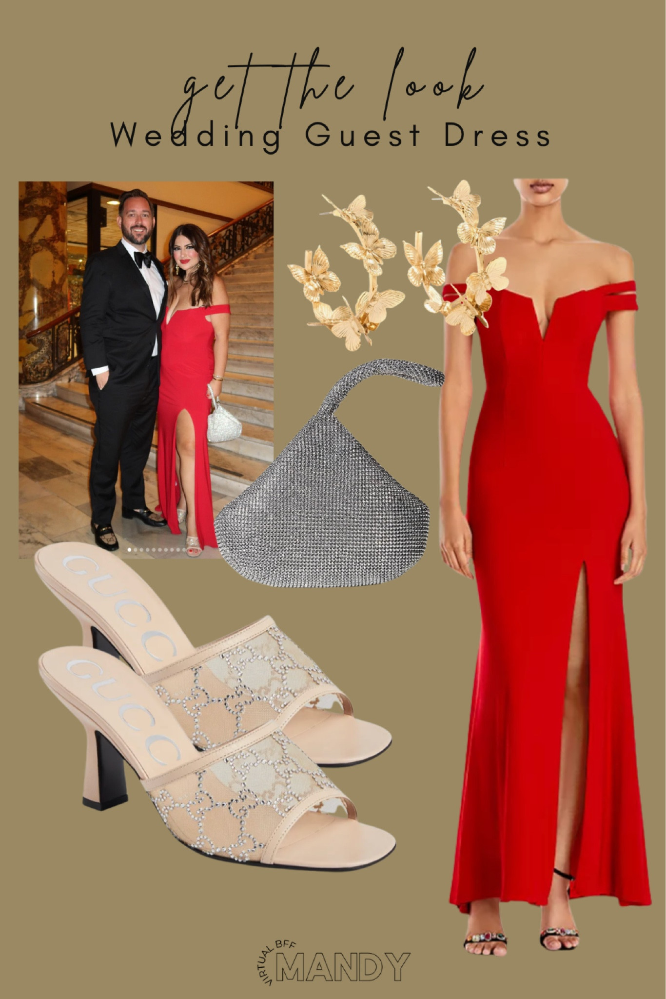 Fall wedding guest dress - Jennifer Behr aviana hoop earrings - gucci Demi rhinestone mesh mule sandals - off the shoulder gown - bloomingdales - holiday outfits - dresses

#LTKHoliday #LTKwedding #LTKmidsize