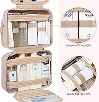 Toiletry Bag, BAGSMART Travel Toiletry Bag for Women, Water-resistant Cosmetic Makeup Bag, Large ... | Amazon (US)