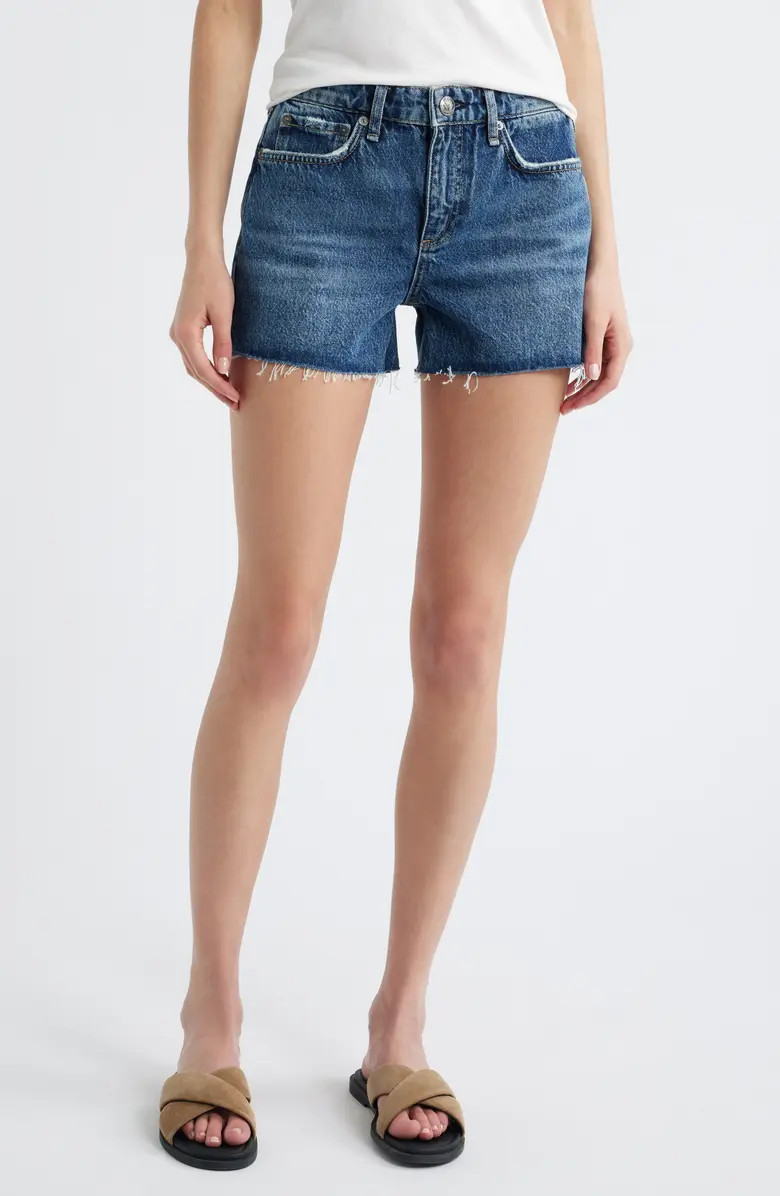 Dre Raw Hem Low Rise Boyfriend Denim Shorts | Nordstrom