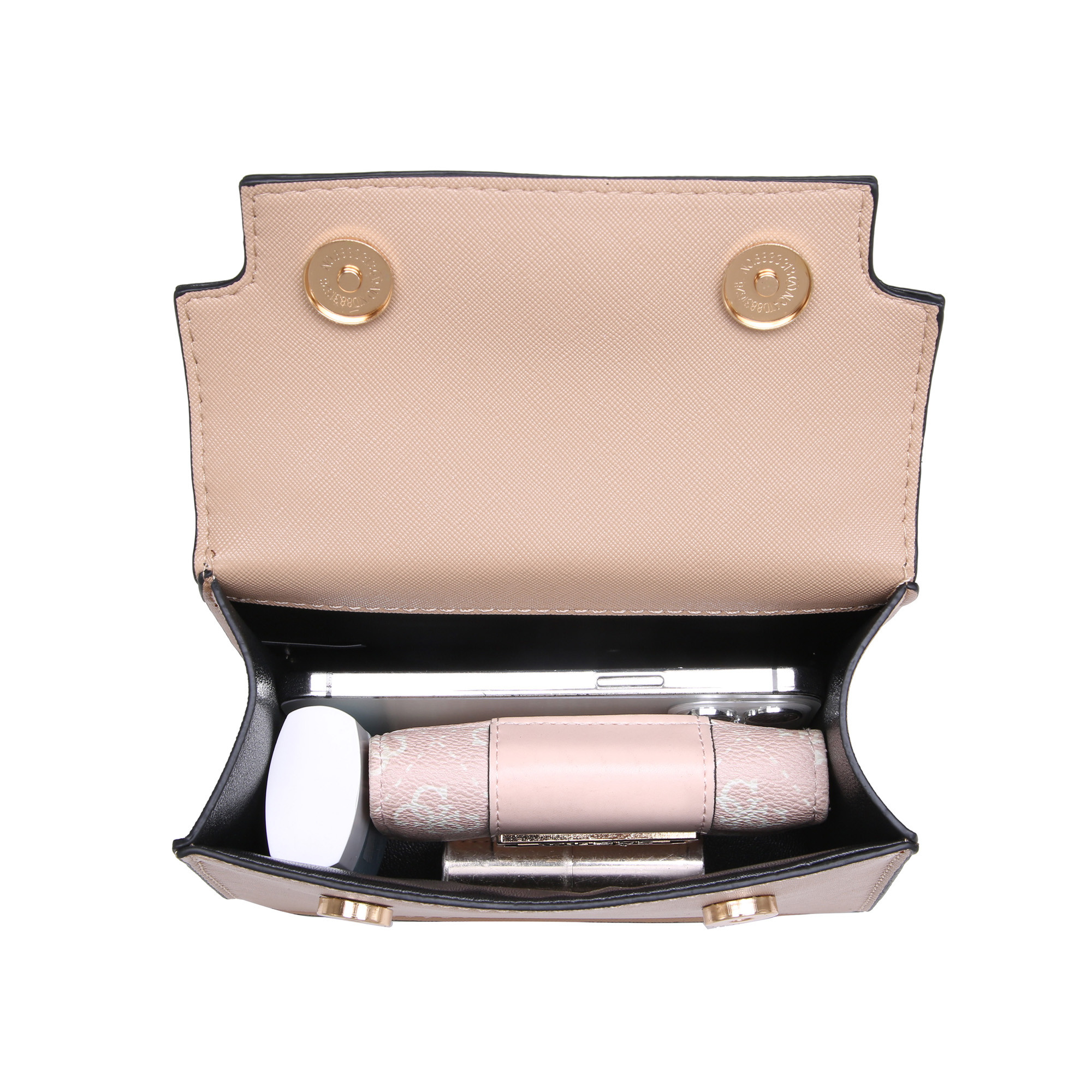 XB Womens Mini Satchel Crossbody Bag Faux Leather Shoulder Handbag Top Handle Tote with Chain Str... | Walmart (US)