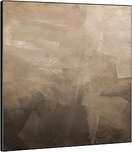 SIGNWIN 72"x72" Extra Large Framed Wall Art Beige Brush Stroke Abstract Illustration for Home Liv... | Amazon (US)