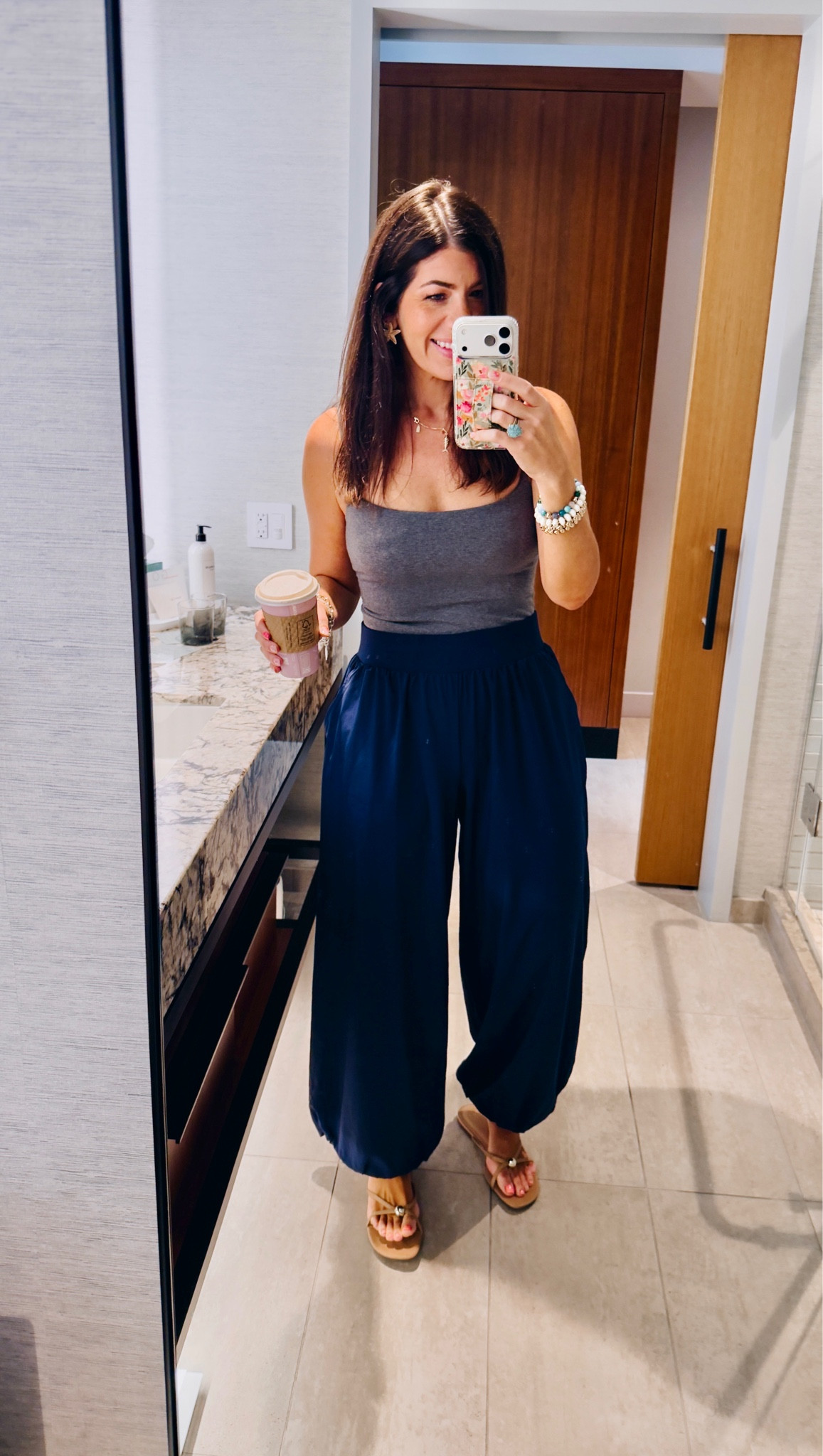 In a medium tank and medium balloon pants

#LTKMidsize #LTKOver40 #LTKTall