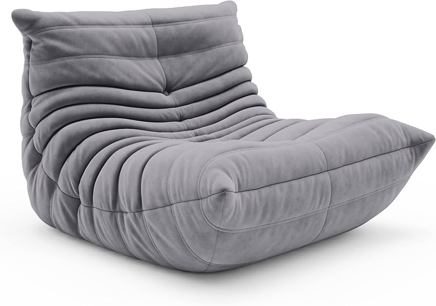 cebihy Fireside Chair, Mid Century Foam Chair, Soft Suede Floor Lounge Chair Lazy Sofa Accent Cha... | Amazon (US)