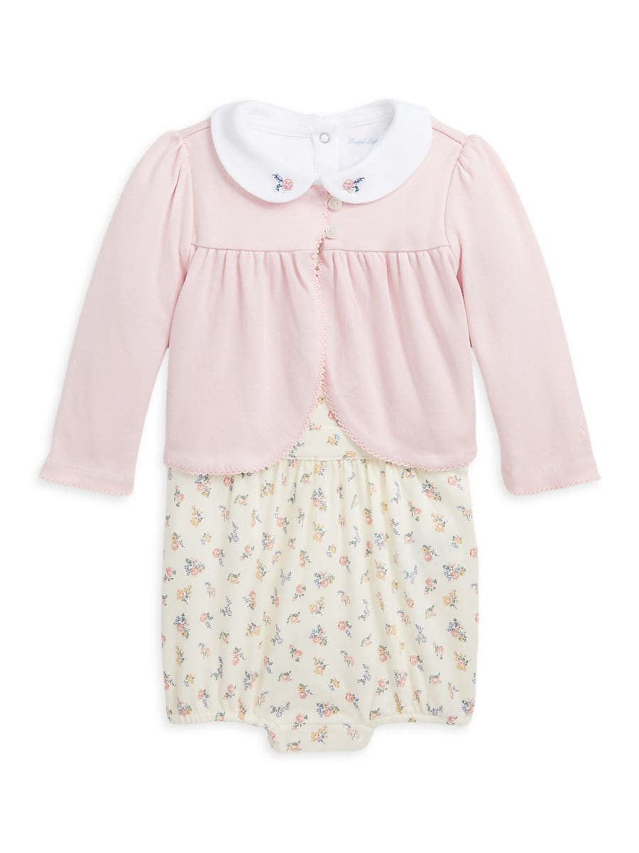 Baby Girl's 3-Piece Cardigan, Shortall & Bodysuit Set | Saks Fifth Avenue