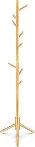 Pipishell Coat Rack Sturdy Wooden Coat Rack Stand, Adjustable Coat Tree, Free Standing Tree Hange... | Amazon (US)