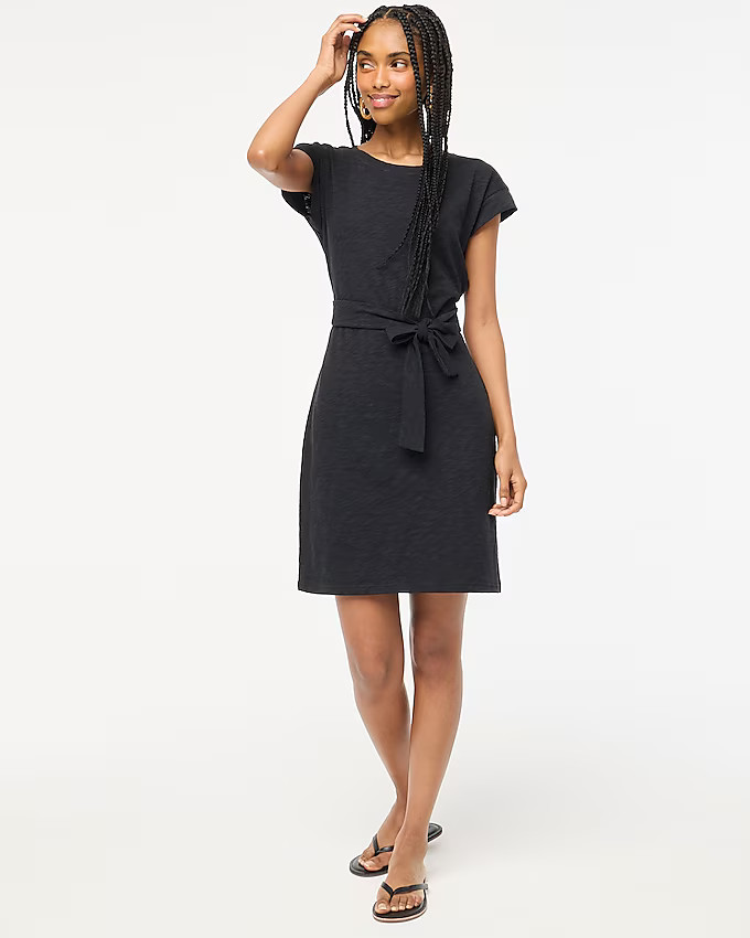 Short-sleeve tie-waist T-shirt dress | J.Crew Factory