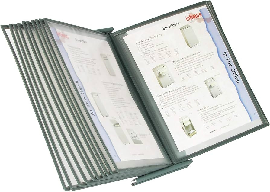 Martin Yale MVSM10 MasterView Executive Desktop Stand, 10 Sleeves Display up To 20 Documents at a... | Amazon (US)