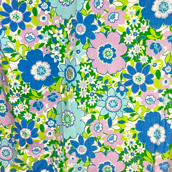 Vintage Flower Power Sheet 60s 70s Twin Purple & Blue Flat - Etsy | Etsy (US)