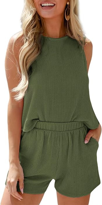 SHEWIN Women's Summer 2 Piece Outfits Shorts Sets Matching Set Loungewear 2026 | Amazon (US)