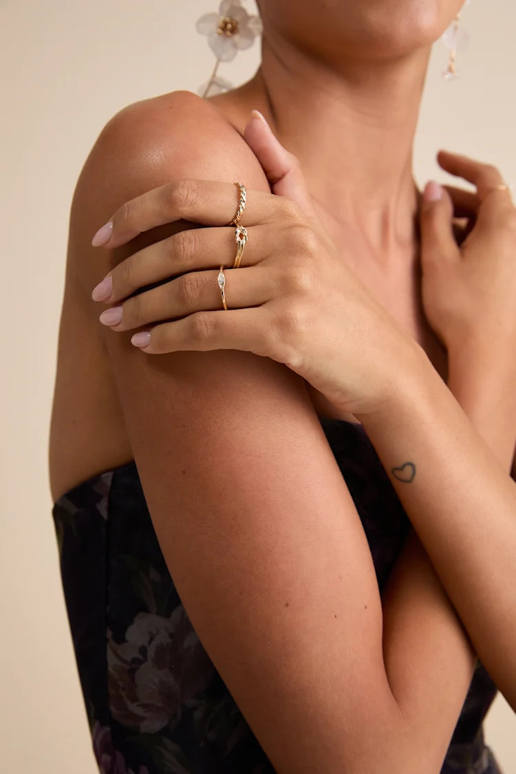 Misty Gold Six-Piece Ring Set | Lulus