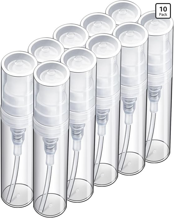 Fandamei 3ml Mini Spray Bottle, 10 Pack 3ml Mini Clear Plastic Spray Bottle Empty, Fine Mist Refi... | Amazon (US)