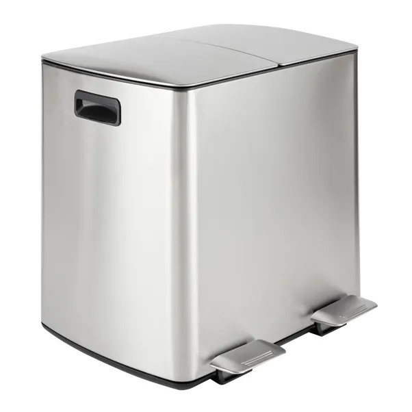 Stainless Steel 40L Curve Recycling Bin | Dunelm (migrated)