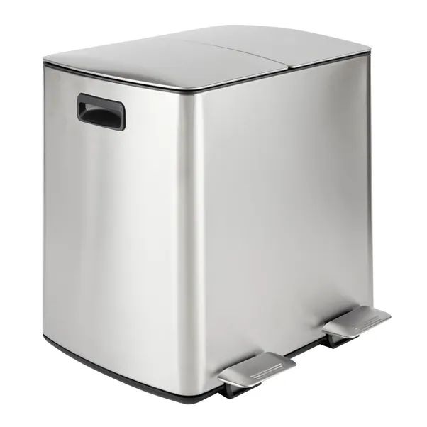 Stainless Steel 40L Curve Recycling Bin | Dunelm