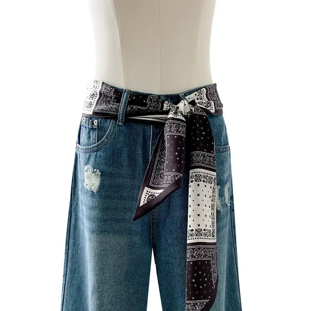 Amandier - Paisley Print Scarf Belt | YesStyle.com