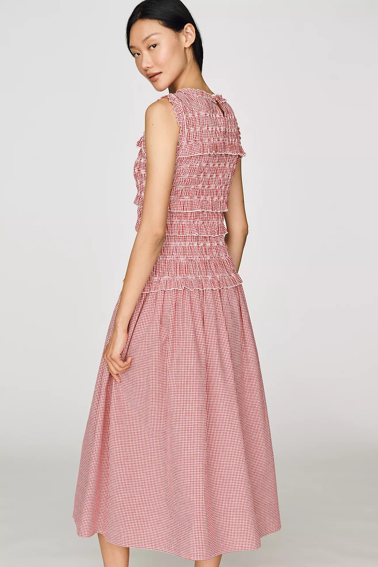 Rowing Blazers Smocked Cotton Dress | Anthropologie (US)