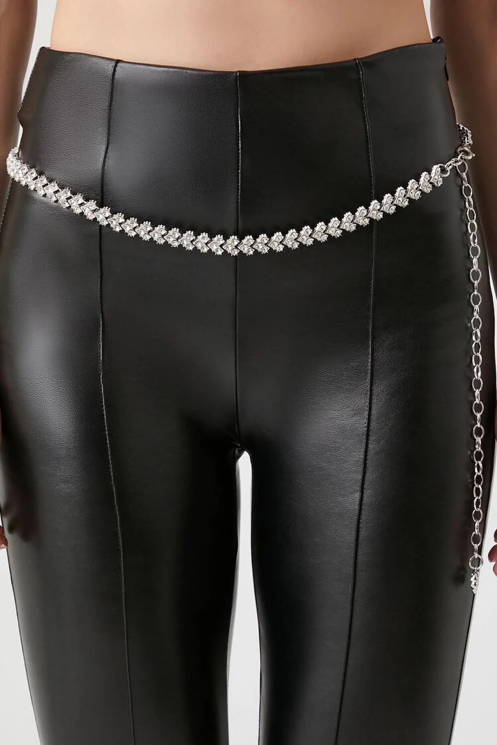 Rhinestone Heart Chain Belt | Forever 21 (US)