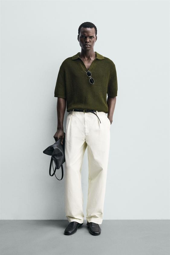 MERCERIZED KNIT COTTON POLO | Zara US