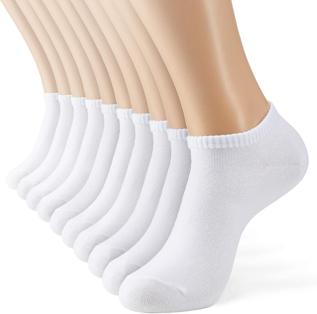 MONFOOT Women's and Men's 4/10/20-Pack Thin Cotton Low Cut Ankle Socks | Amazon (CA)