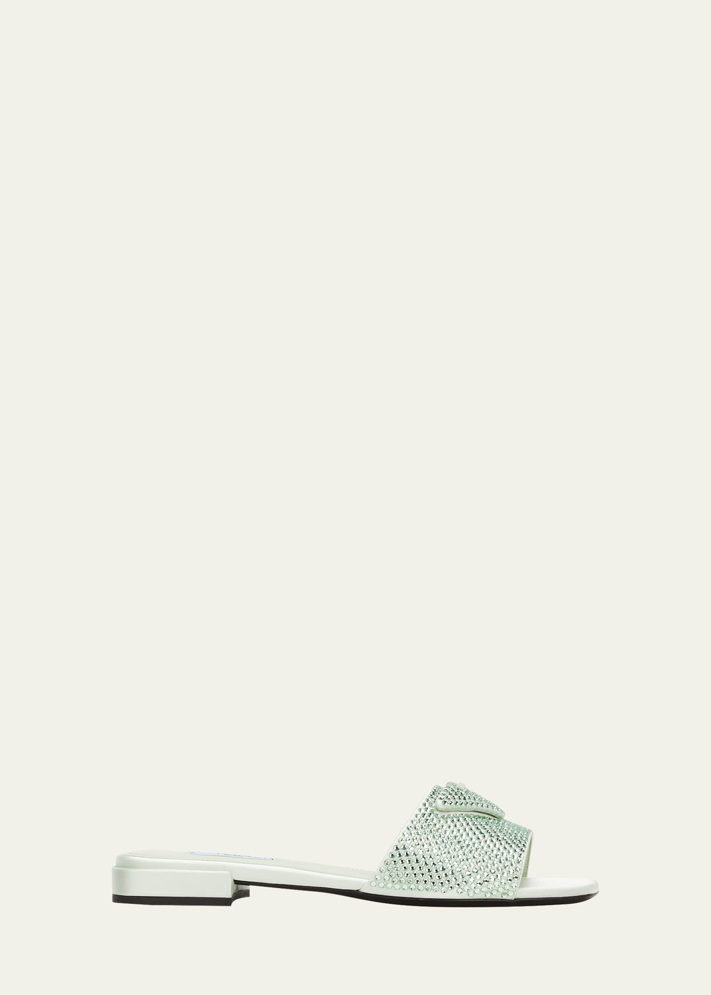 Prada Crystal Flat Slide Sandals | Bergdorf Goodman