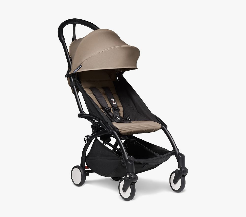Babyzen YOYO Stroller w Black Frame/Taupe Seat | Pottery Barn Kids