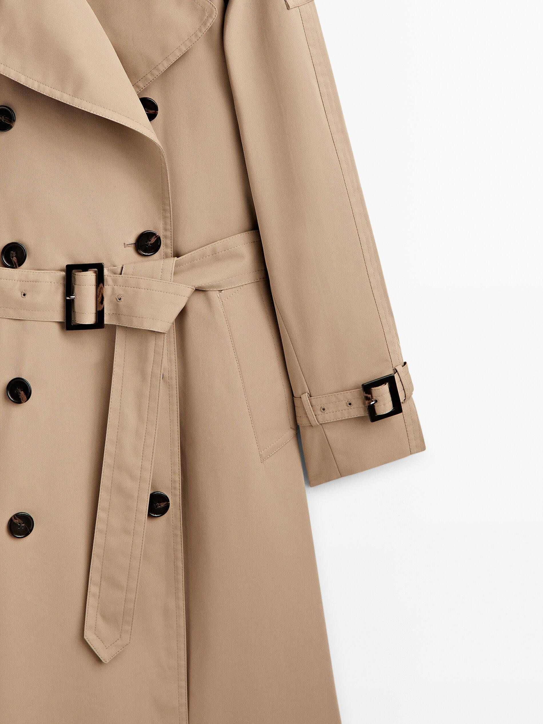 Voluminous trench coat with belt | Massimo Dutti US