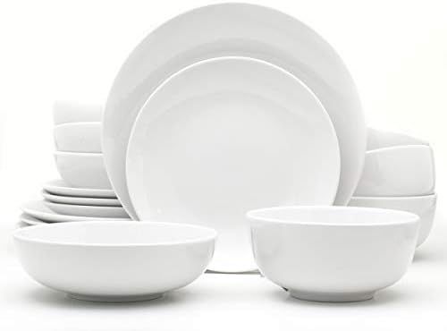 Euro Ceramica Essential Collection Porcelain Dinnerware and Serveware, 16 Piece Set, Service for 4,  | Amazon (US)