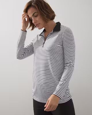 UPF Stripe Bungee Pullover | Chico's