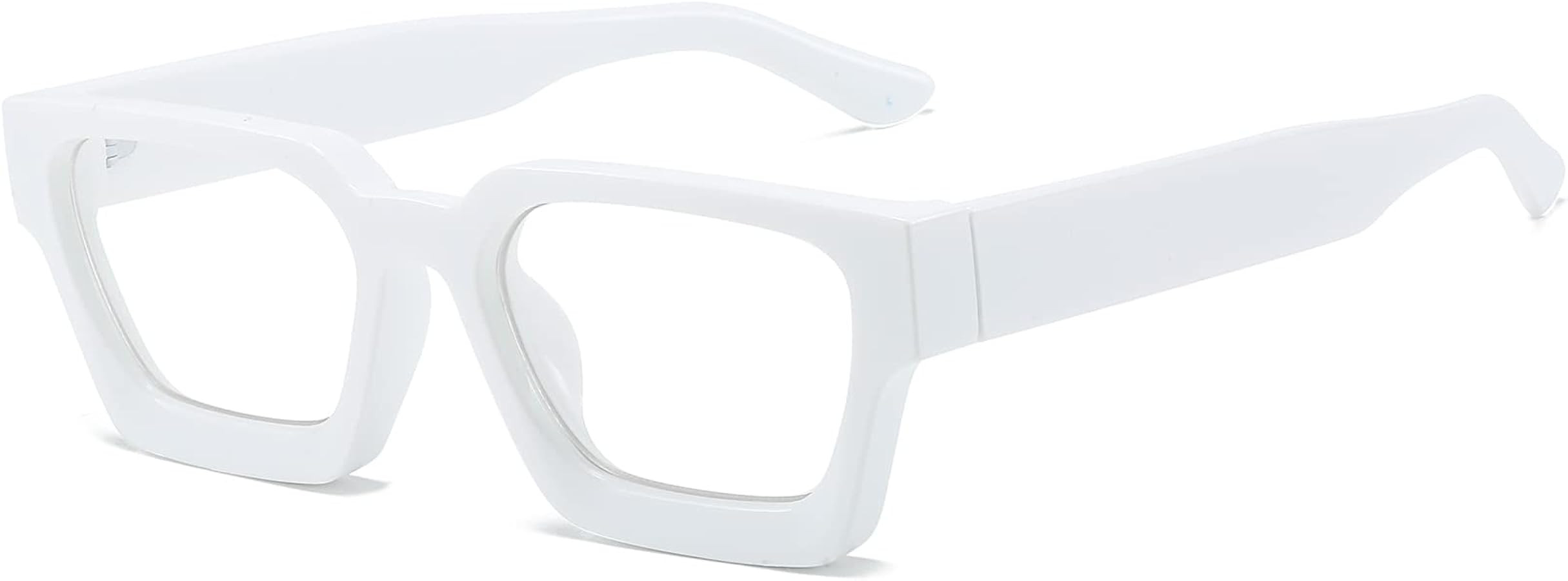 EYLRIM Thick Square Frame Blue Light Glasses for Women Men Non Prescription Computer Eyeglasses | Amazon (US)