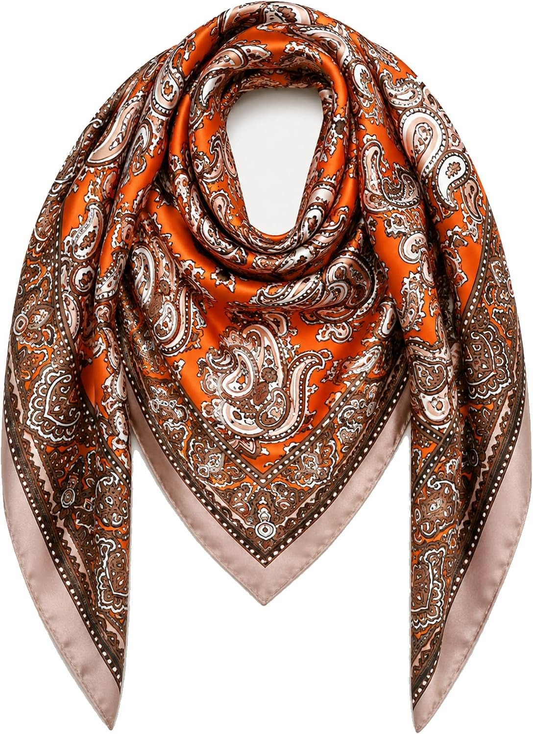 Satin Head Scarf for Women, 35.4 Inch, Silk Like Hair Wrap Square Scarves | Amazon (US)