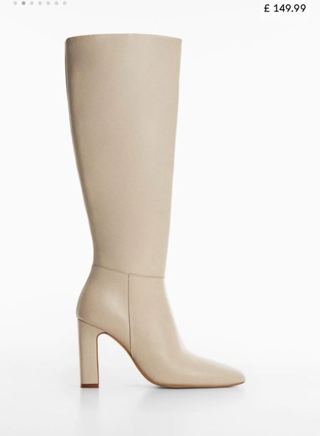 Chunky leather boots -  beige leather boots - cream boots - knee high boots - chunky heeled boots - over the knee boots - mango sale - Black Friday sale

#LTKCyberweek #LTKstyletip #LTKshoecrush