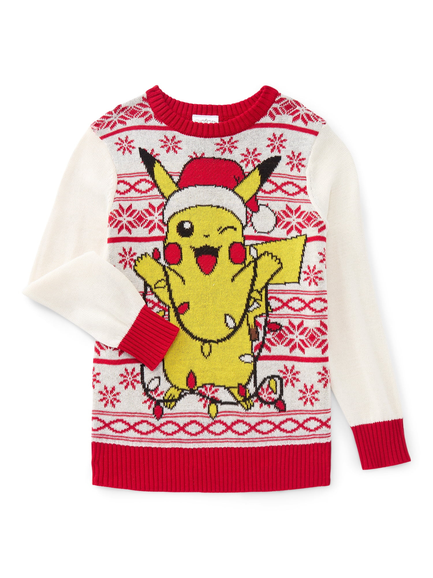 Pokemon Little and Big Boys' Pikachu Christmas Sweater, Sizes 4-18 | Walmart (US)