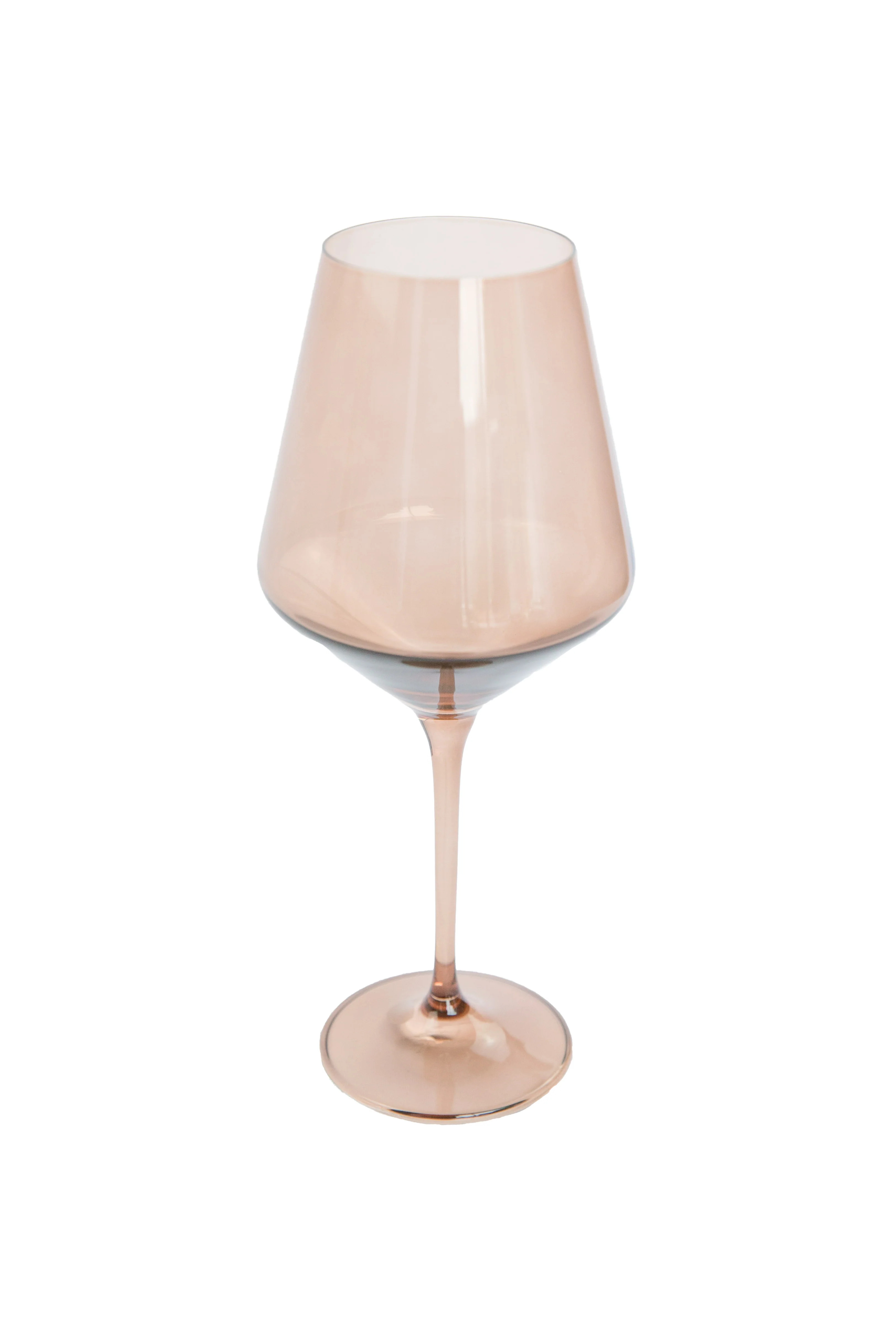 Estelle Colored Wine Stemware - Set of 2 {Amber Smoke} | Estelle Colored Glass