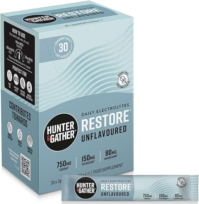 Hunter & Gather Restore Electrolytes Sachets x 30 I No Added Sugar or Artificial Sweeteners I 100... | Amazon (UK)