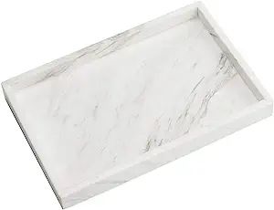 StonePlus Natural Marble Storage Vanity Tray, Cosmetics Jewelery Tray, Kitchen Organizer, Coffee ... | Amazon (US)