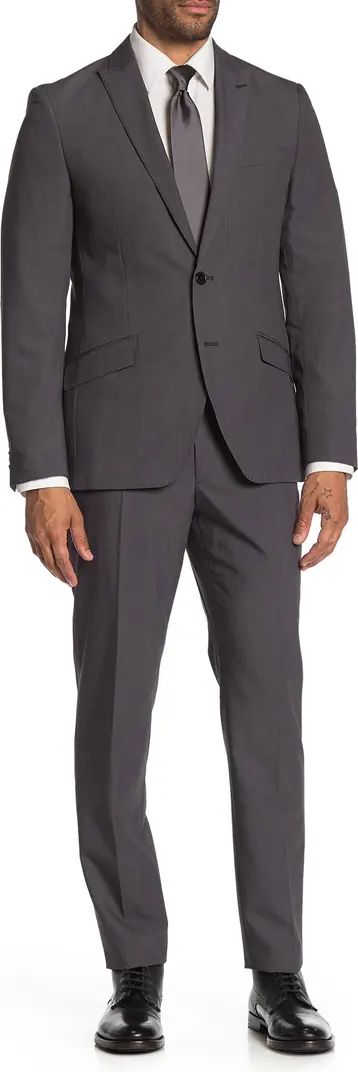 Brixton Grey Solid Two Button Notch Lapel Extra Trim Suit | Nordstrom Rack