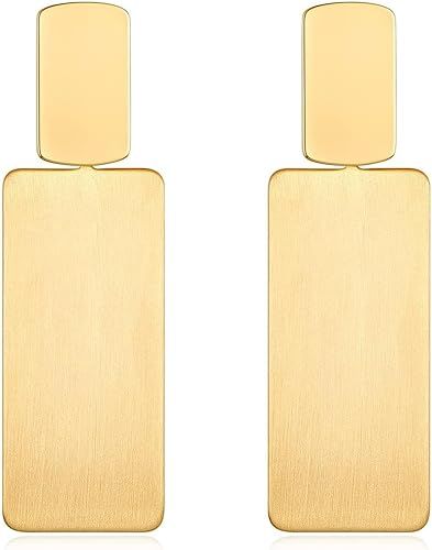 Gold Drop Dangle Earrings Long Dangle Earrings for Women Geometric Earrings | Amazon (US)