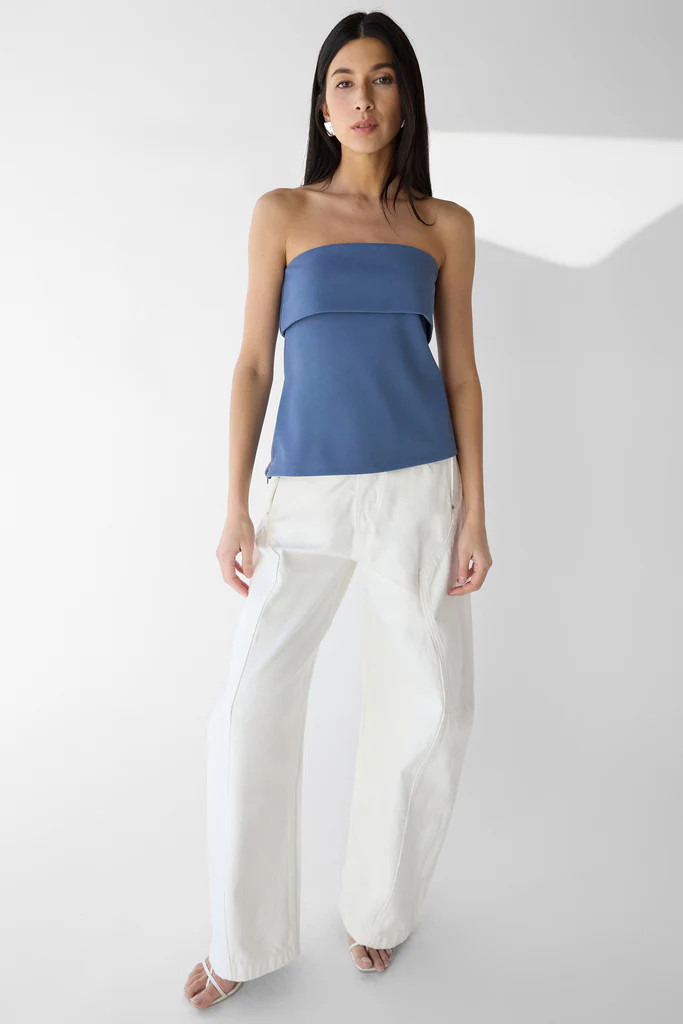 TUBE TOP WITH FOLD-OVER DETAIL | OAK + FORT