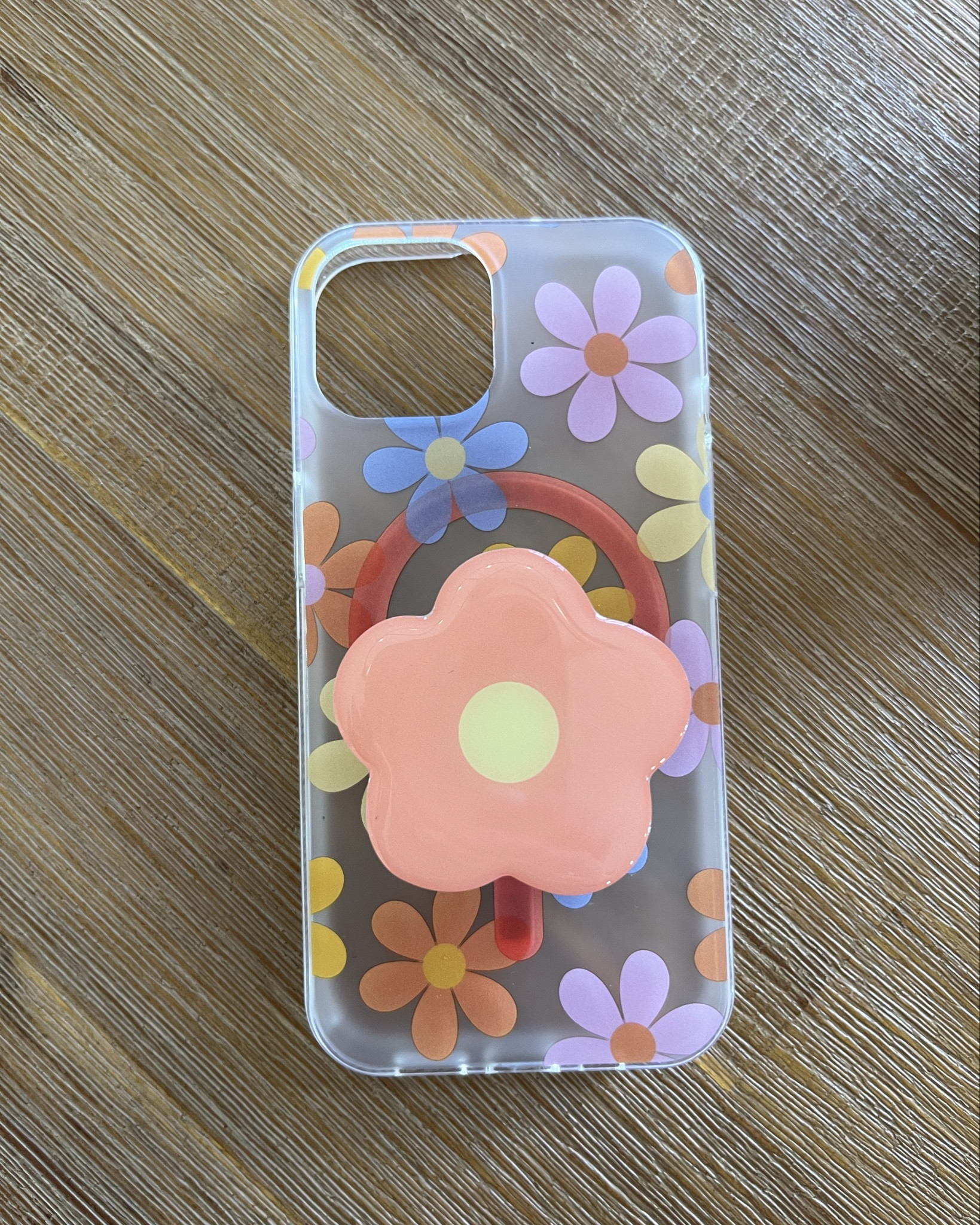Flower phone grip 