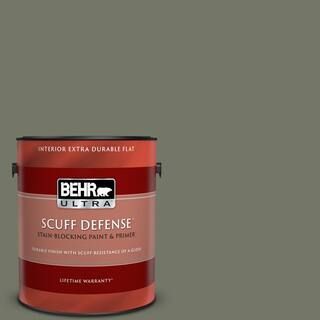 BEHR ULTRA 1 gal. #PPU10-19 Conifer Green Extra Durable Flat Interior Paint & Primer 172301 - The... | The Home Depot