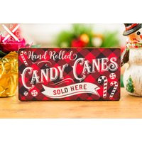 Made To Order Dollhouse Miniature Hand Rolled Candy Canes Sign - Buffalo Plaid 112 Christmas | Etsy (US)