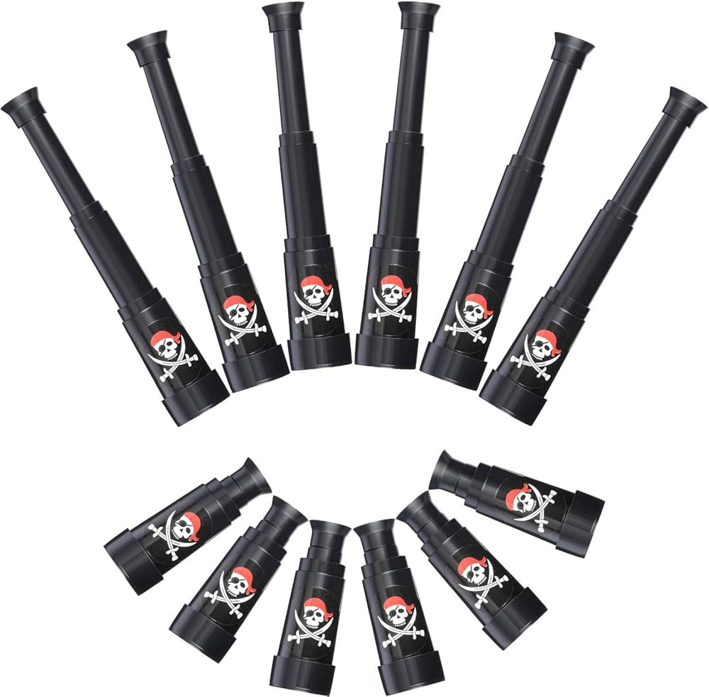 12 Pieces Plastic Pirate Telescopes Bulk Pirate Party Supplies Pirate Telescope Party Favor Mini ... | Amazon (US)
