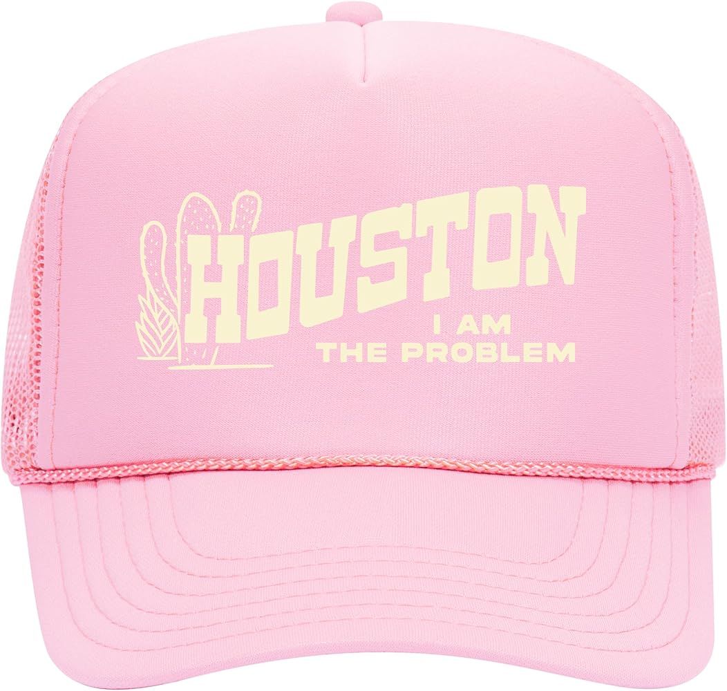 Houston I Am The Problem Trucker Hat | Vintage Cowboy Cowgirl Western Funny | Premium Mesh Foam Snapback Hat for Men & Women | Amazon (US)