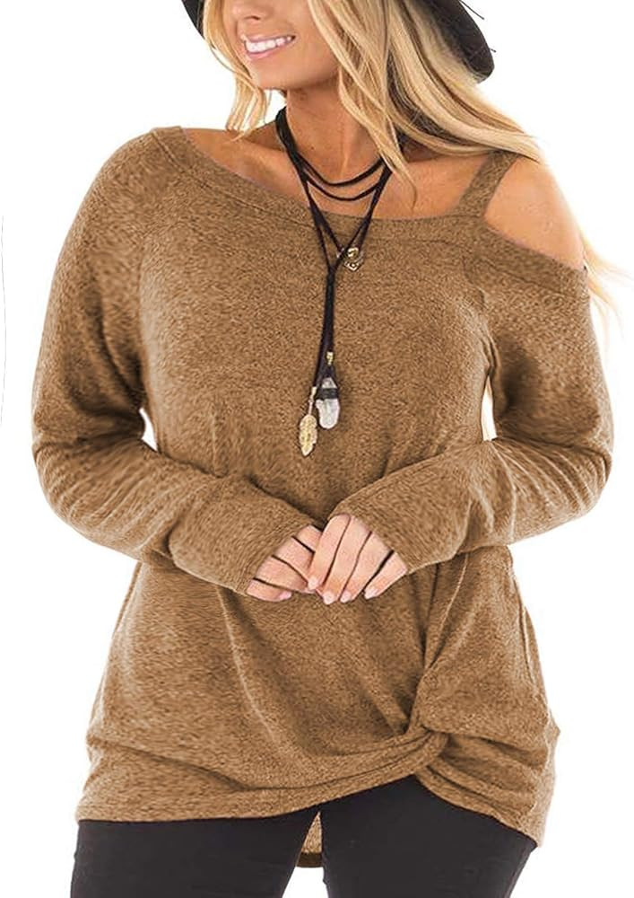 SWQZVT Women's Plus Size Tops Casual Short Sleeve Tee Shirt Twist Knot Blouses Tunics | Amazon (US)