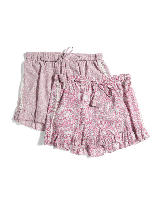 2pk Ruffle Shorts | TJ Maxx
